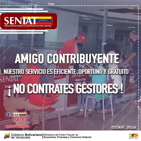 SENIAT On Twitter Amigo Contribuyente Te Recordamos Que En El