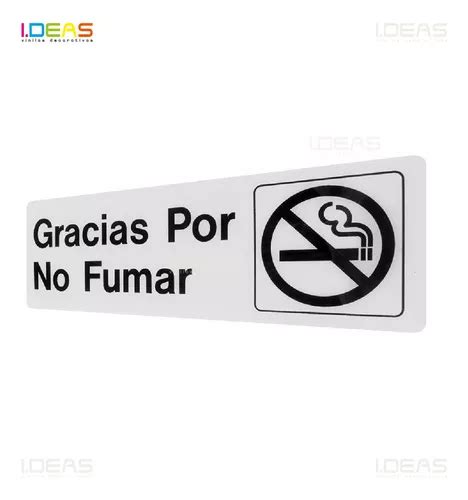 Señalamiento Gracias Por No Fumar Letrero No Fumar