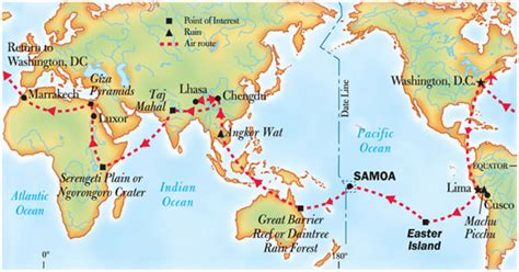 Around The World In 80 Days Route Map United States Map