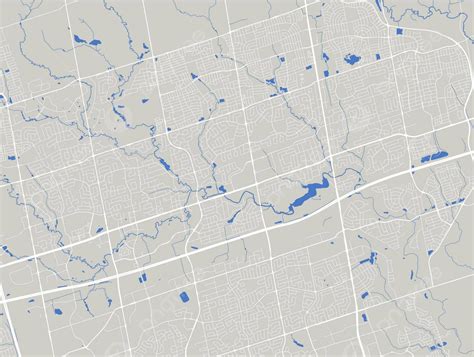 Illustrated Poster Of Markham Canada Detailed Street Map In Vector