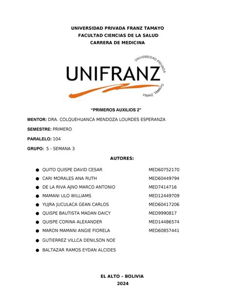 CASO Clínico SEM 3 Resumen Anatomia UNIVERSIDAD PRIVADA FRANZ