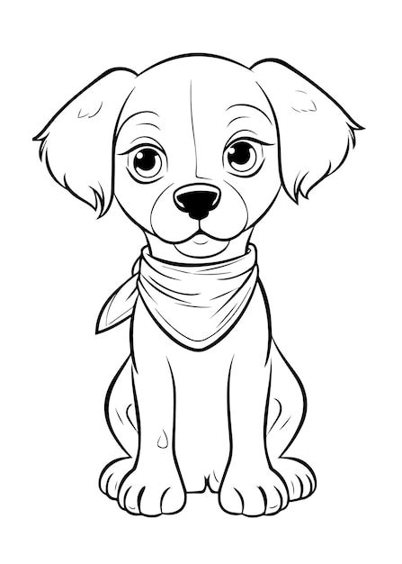 Coloriages De Chiens Coloriages De Chiots Et Coloriages D Animaux Pour Enfants Dessin Au Trait