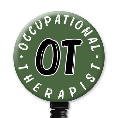 Occupational Therapy Custom Badge Reel Rainbow OT Etsy