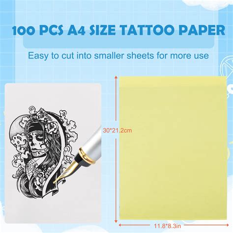 Snapklik Tattoo Transfer Paper 100 Sheets Stencil Transfer Paper