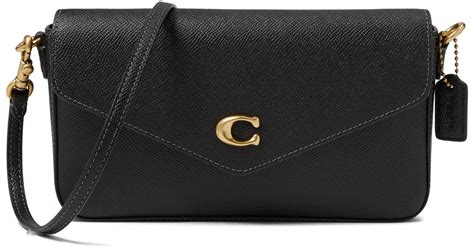 COACH Cross Grain Leather Wyn Crossbody In Black Lyst