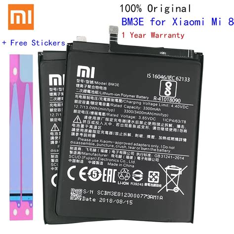 Xiao Mi BM3E Original Replacement Phone Battery 3300mAh High Capacity ...
