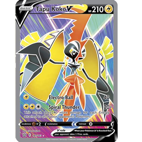 147163 Tapu Koko V Full Art Ultra Rare De Spelvogel