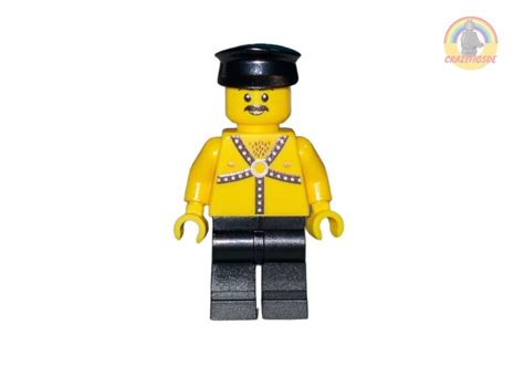 Policeman Stripper Minifigure Naked Torso Leather Outfit Custom