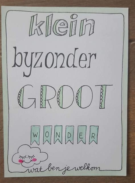 Pin Van Ingrid Op Kalligrafie Babykaarten Kaarten Geboortekaarten