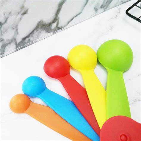 Buy Pcs Set Measuring Spoons Color Plastic Measure Spoon Sugar Cake