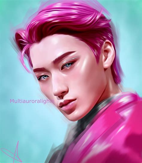 San From Ateez Original K Pop Fanart Print Etsy