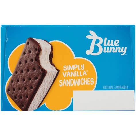 Blue Bunny Simply Vanilla Frozen Dessert Sandwich 4 25 Fl Oz Instacart