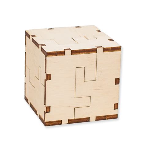 EWA Drewniane Puzzle 3D Kostka EWA Eco Wood Art Małe Mechaniczne