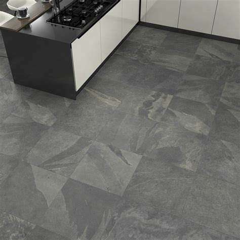 Mustang Light Grey Slate Effect Porcelain Floor Tile Tile Mountain