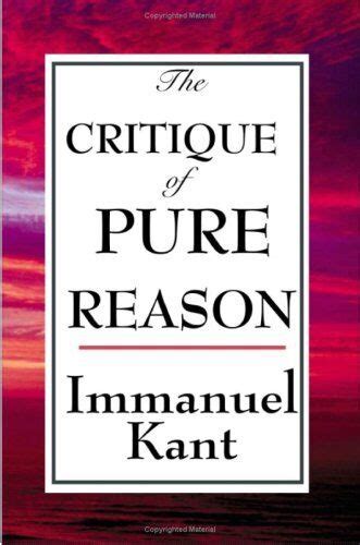 The Critique Of Pure Reason By Immanuel Kant Hardcover Excellent