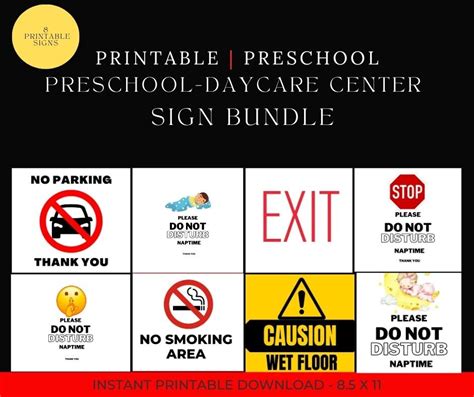 Printable Signs, Instant Download Signs, Exit Sign, No Parking, No ...