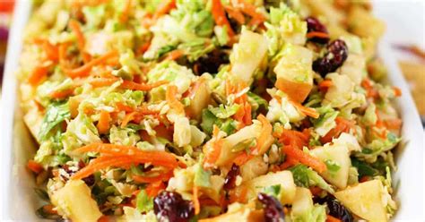 Brussels Sprout Slaw With Apples And Cranberries Recipe Samsung Food