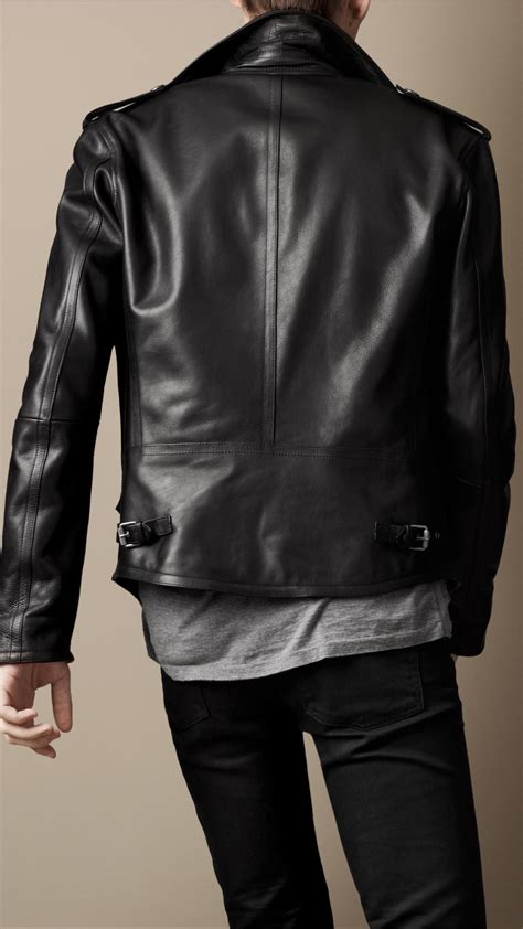 Lyst Burberry Brit Leather Biker Jacket In Black For Men