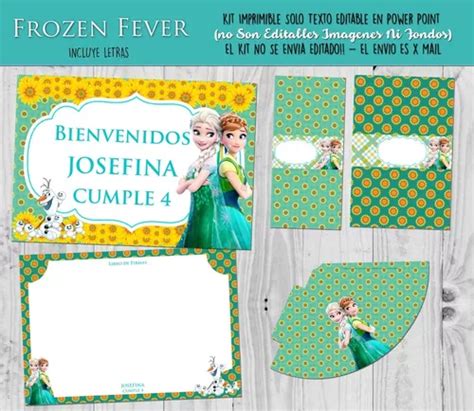 Kit Imprimible Frozen Fever Textos Editables En Venta En Santa Fe