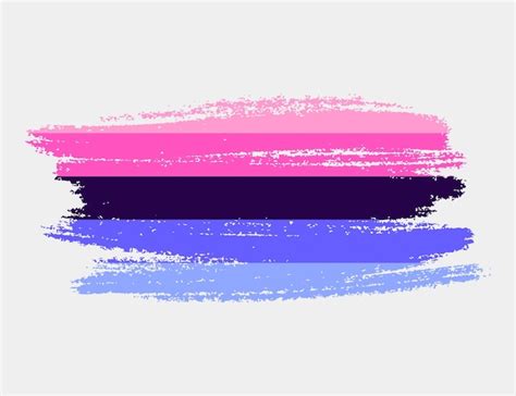 Premium Vector Omnisexual Pride Flag Painted With Brush On White