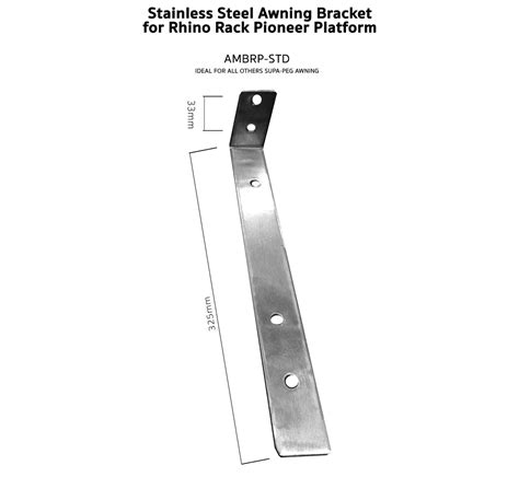 Stainless Steel Awning Bracket To Suit Rhino Rack Pioneer Platform Pa