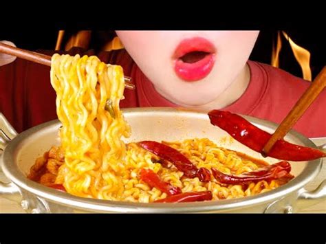 ASMR Spicy Ramen Noodles Challenge 10 000SHU Korean Fire Fist