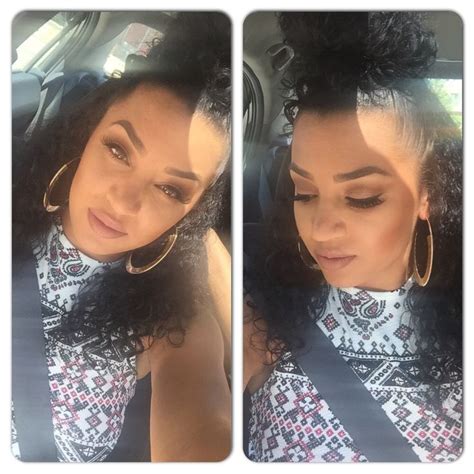 Half Bun Nude Lip Natural Hair Natural Hair Styles Nude Lip Half Bun