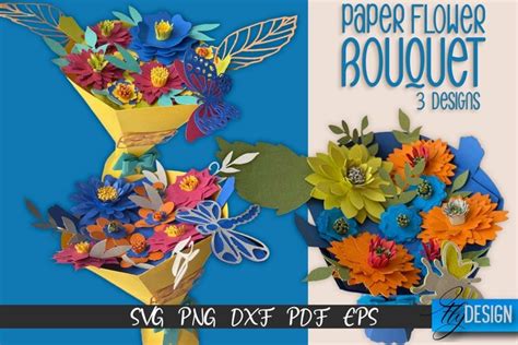 Free Paper Cutting Download Paper Flower Bouquet Svg Design Flower