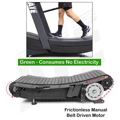 ATE Curved Manual Treadmill: Premium Non-Motor Treadmill for Intense