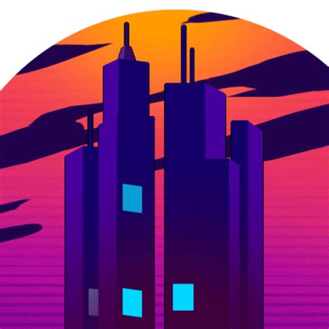 City Night Skyline S Find And Share On Giphy