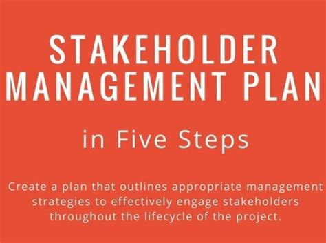 Stakeholder Management Plan In Five Steps Darzin