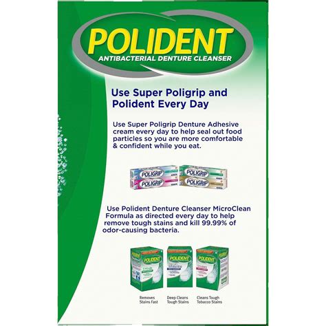 Polident 3 Minute Antibacterial Denture Cleanser 120 Ea Pack Of 2