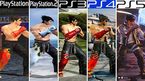 Ps1 Vs Ps2 Vs Ps3 Vs Ps4 Vs Ps5 Tekken Games Graphics And Gameplay Comparison Youtube