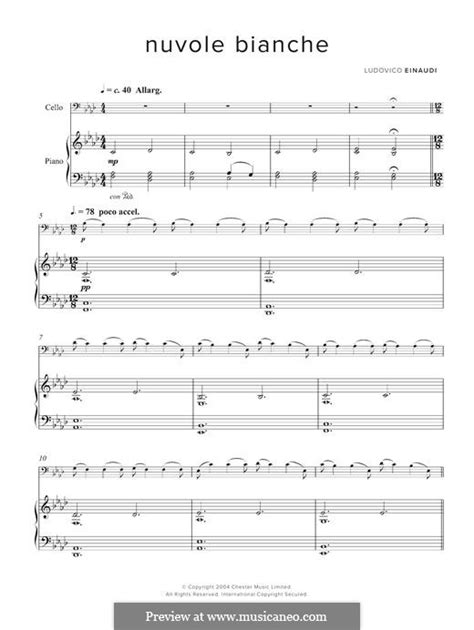 Nuvole Bianche By L Einaudi Sheet Music On Musicaneo