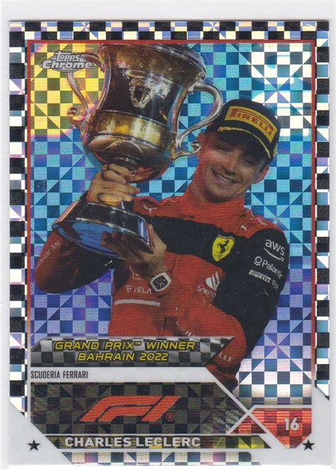 CHARLES LECLERC FERRARI 2023 TOPPS CHROME FORMULA 1 F1 CHECKERFLAG