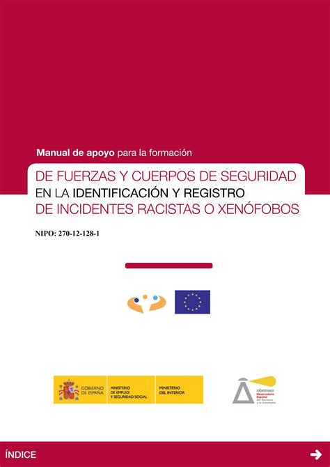 Manual de apoyo para la formación de Fuerzas y Cuerpos de Seguridad