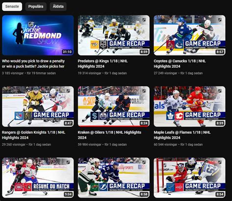 Did the NHL remove full game highlights on YouTube? : r/hockey