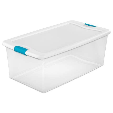 Sterilite 106 Qt Clear Stackable Latching Storage Box Container 4