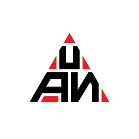 UAN triangle letter logo design with triangle shape. UAN triangle logo ...