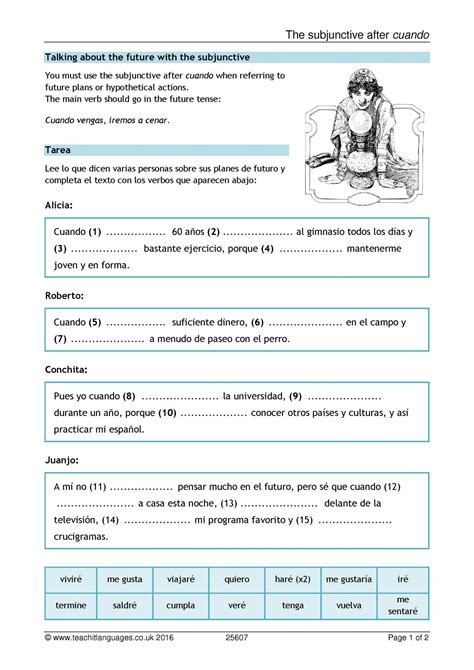 Subjunctives Worksheets Worksheets Worksheets Library