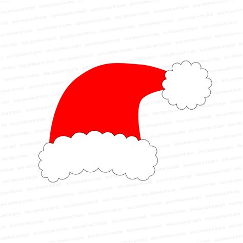 Santa Hat SVG Vectored Santa Hat SVG Santa Hat Cut File Christmas Hat ...