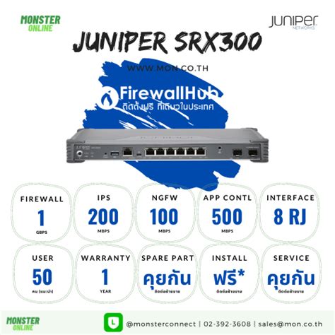 Juniper SRX300 | Premium services เปลี่ยน Firewall ภายใน 24 ชม. — Monster Online