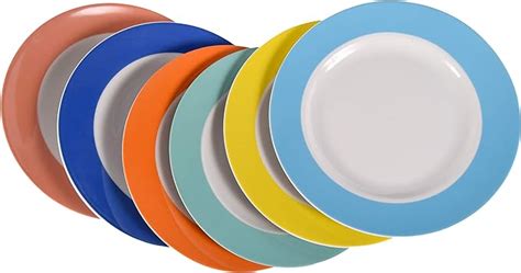 Lot De Assiettes Plates En Porcelaine V Ritable Mm Amazon Fr