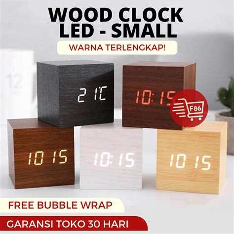 Jual Jam Weker Alarm Kayu Digital Voice Control JAM KAYU DIGITAL