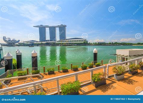 Singapore Waterfront Marina Bay Editorial Photography Image Of