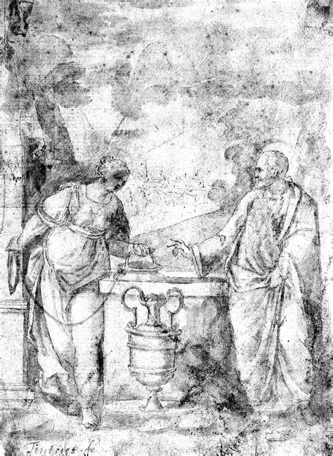 Christ And The Woman Of Samaria At The Well Th C Free Stock