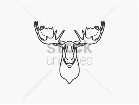 Moose Vector Image - Moose Antlers Drawing , Free Transparent Clipart ...