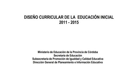 Diseños Curriculares Nivel Inicial 2025 Portal Docente