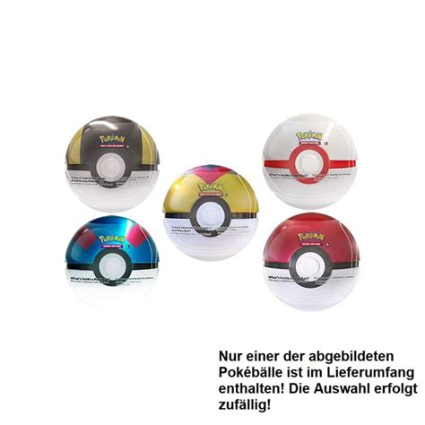 Pokémon 1x Pokéball Tin Box zufällige Farbe DE Cardport