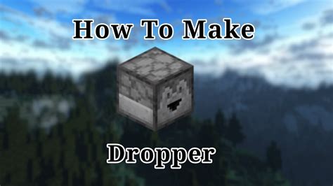 How To Make Dropper In Minecraft Crafting Recipe Of Dropper In